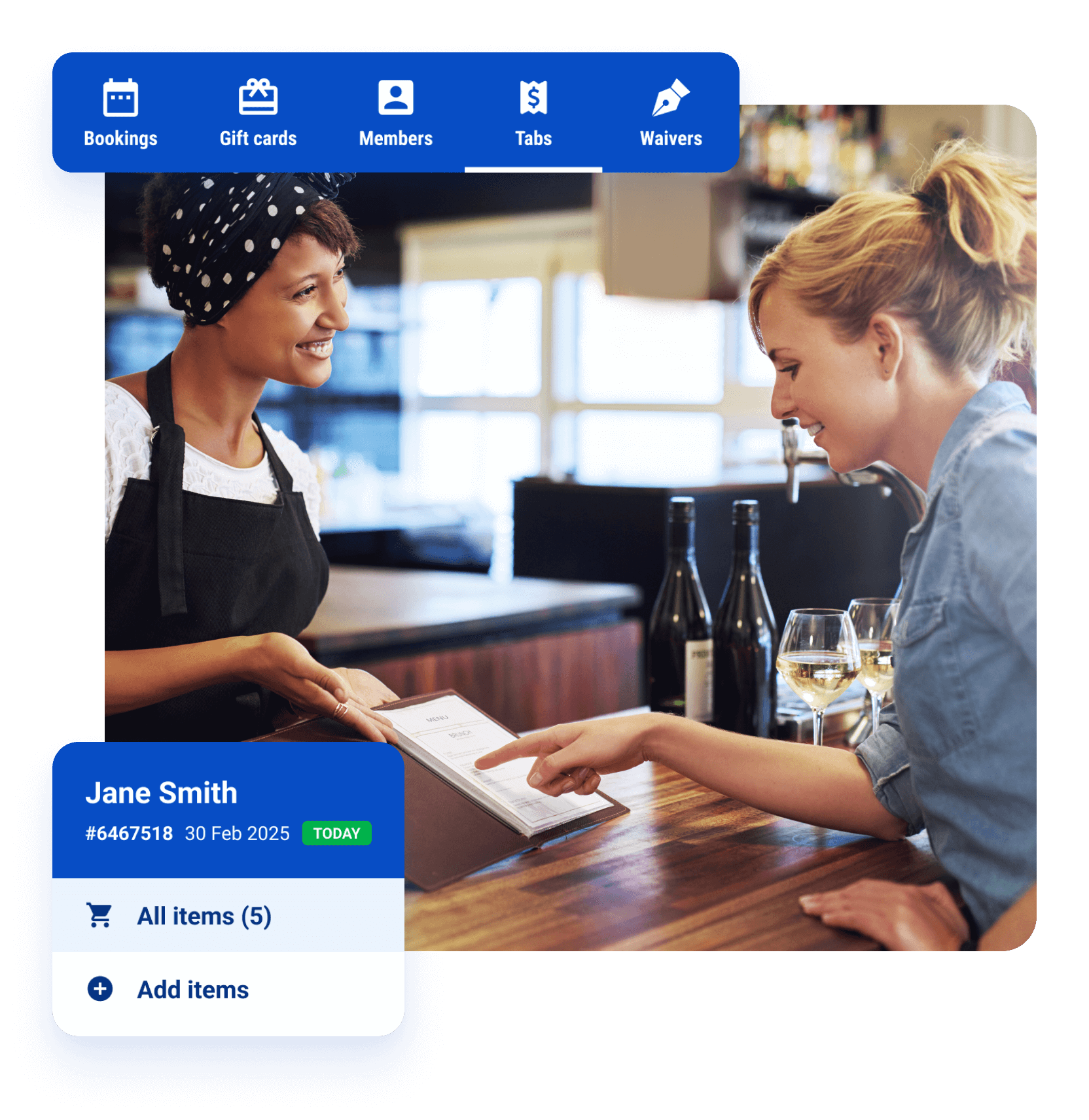 Guest paying tab Guest paying tab