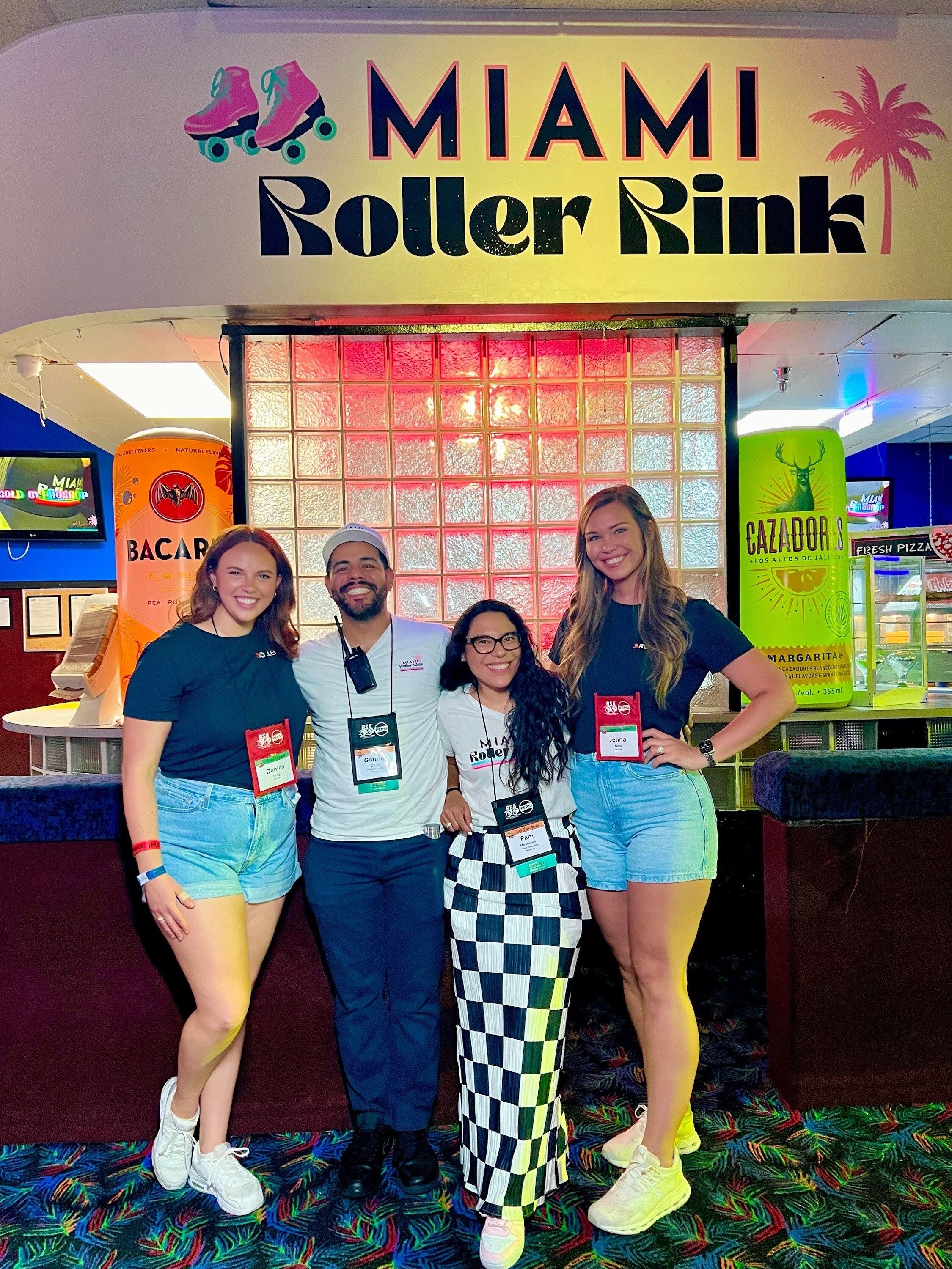 The ROLLER team at the Miami Roller Rink