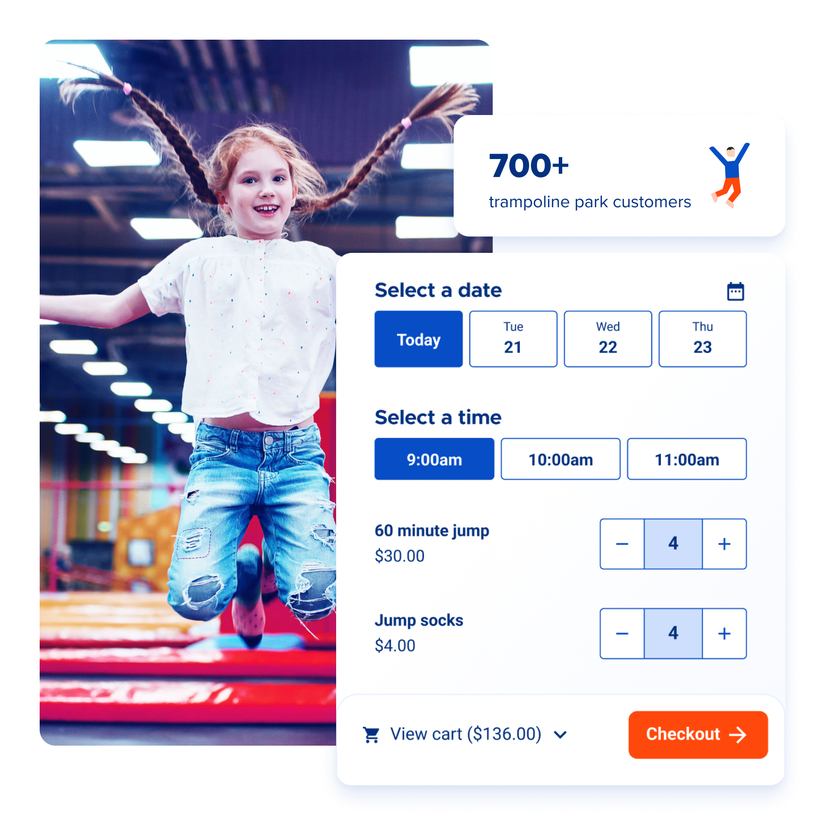 Trampoline image with ticketing UI Trampoline image with ticketing UI